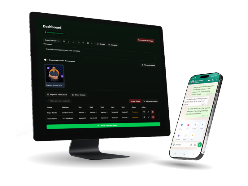 WhatsApp Sender Dashboard - Interface profissional para envio de mensagens em massa